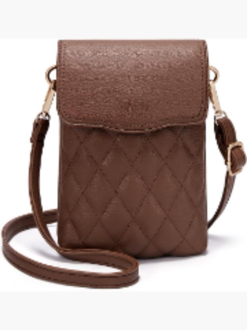 Small Vegan Leather Crossbody Phone Purse with Adjustable Strap